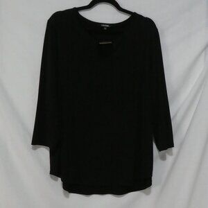 GEORGE | XXL | Elegant Black Blouse With Charm Detail